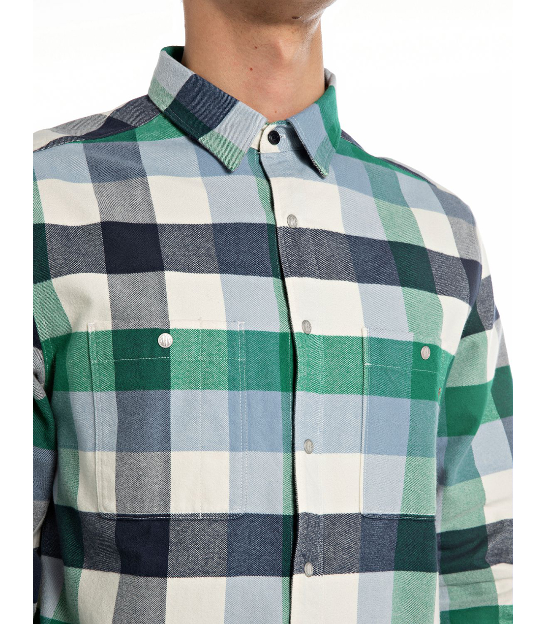 マルチカラーフランネルチェックシャツ 詳細画像 グリーン系 3